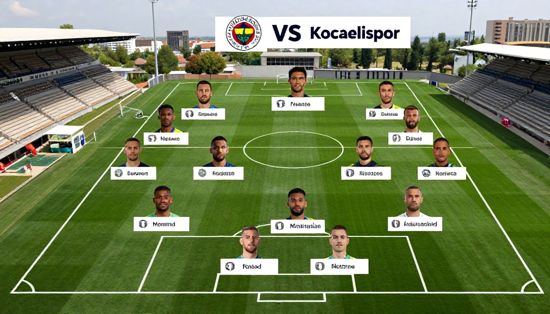 Fenerbahçe vs. Kocaelispor: De opstellingen in één overzicht