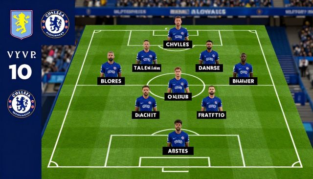 Aston Villa en Chelsea FC: opstellingen met 10 aanvallers