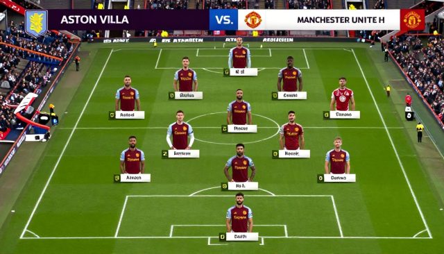Aston Villa en Manchester United: deze opstellingen starten de wedstrijd