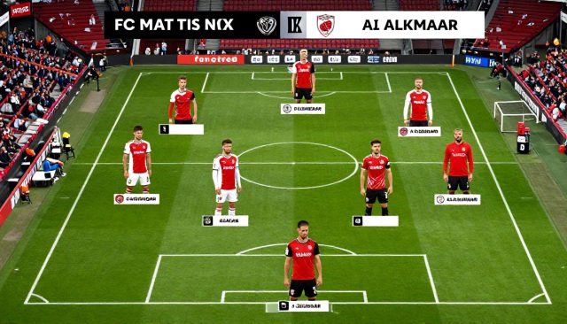 FC Utrecht en AZ Alkmaar staan tegenover elkaar met deze opstellingen