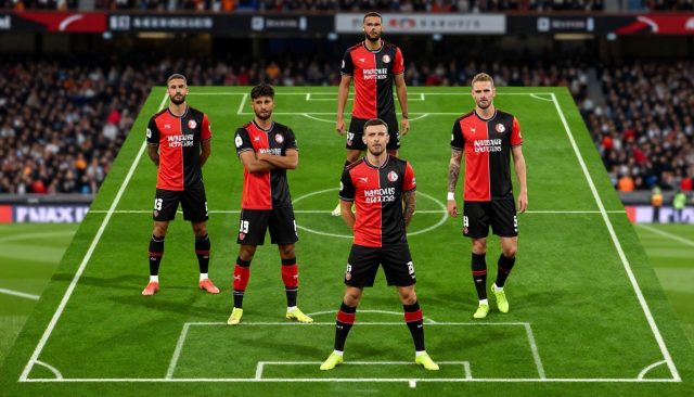 Feyenoord en Heracles stellen op met vijf aanvallers