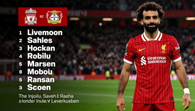Liverpool FC en Leverkusen: opstellingen bekend na blessure van Salah