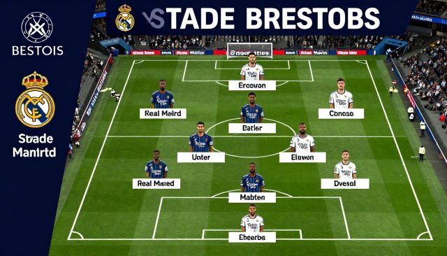 Stade Brestois en Real Madrid: opstellingen met vijf veranderingen