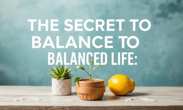 Het Geheim van een Gebalanceerd Leven: Tips voor een Betere Leefstijl