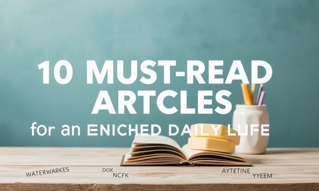 10 Must-Read Artikelen voor een Verrijkt Dagelijks Leven