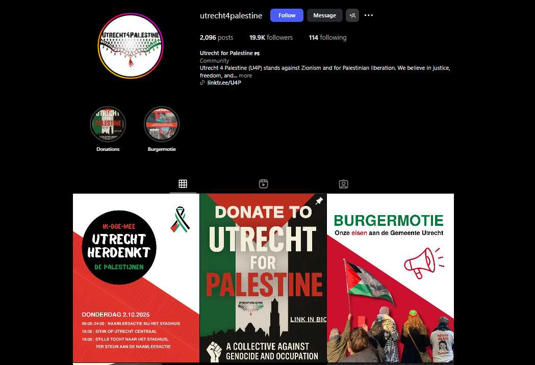 Utrecht Remembers Palestinian Victims