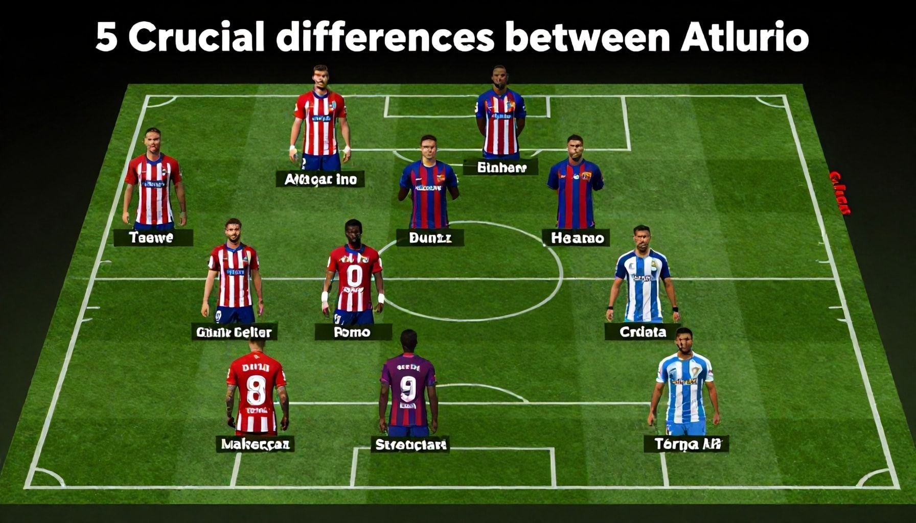 5 Cruciaal verschillen tussen de opstellingen van Atlético en Barcelona*