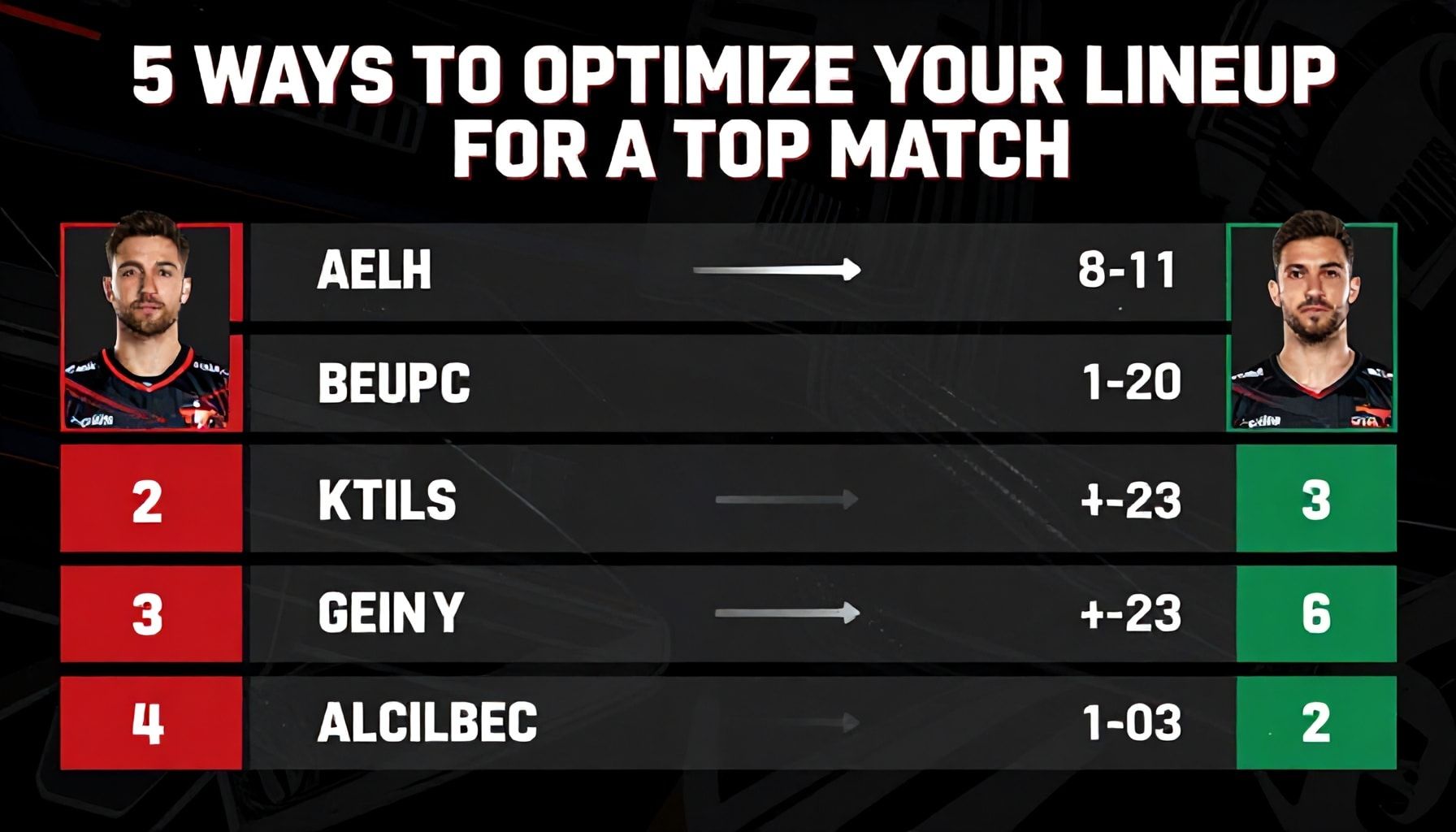 5 Manieren Om de Opstellingen te Optimaliseren voor een Topwedstrijd*