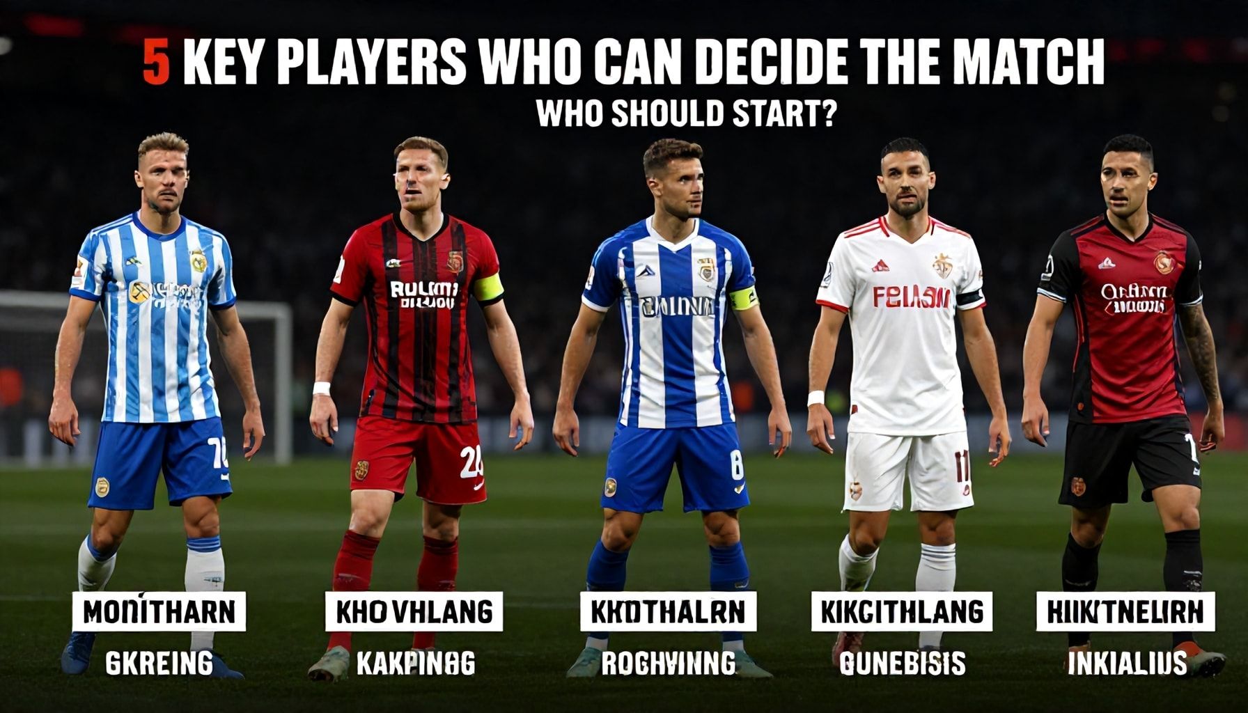 5 Sleutelspelers die de wedstrijd kunnen beslissen: Wie moet starten?"*