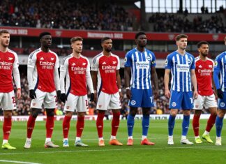 Arsenal en Brighton & Hove Albion met 10 nieuwe spelers in opstelling