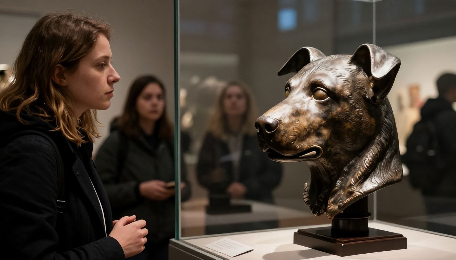 Bezoekers kunnen hondekop in museum bewonderen