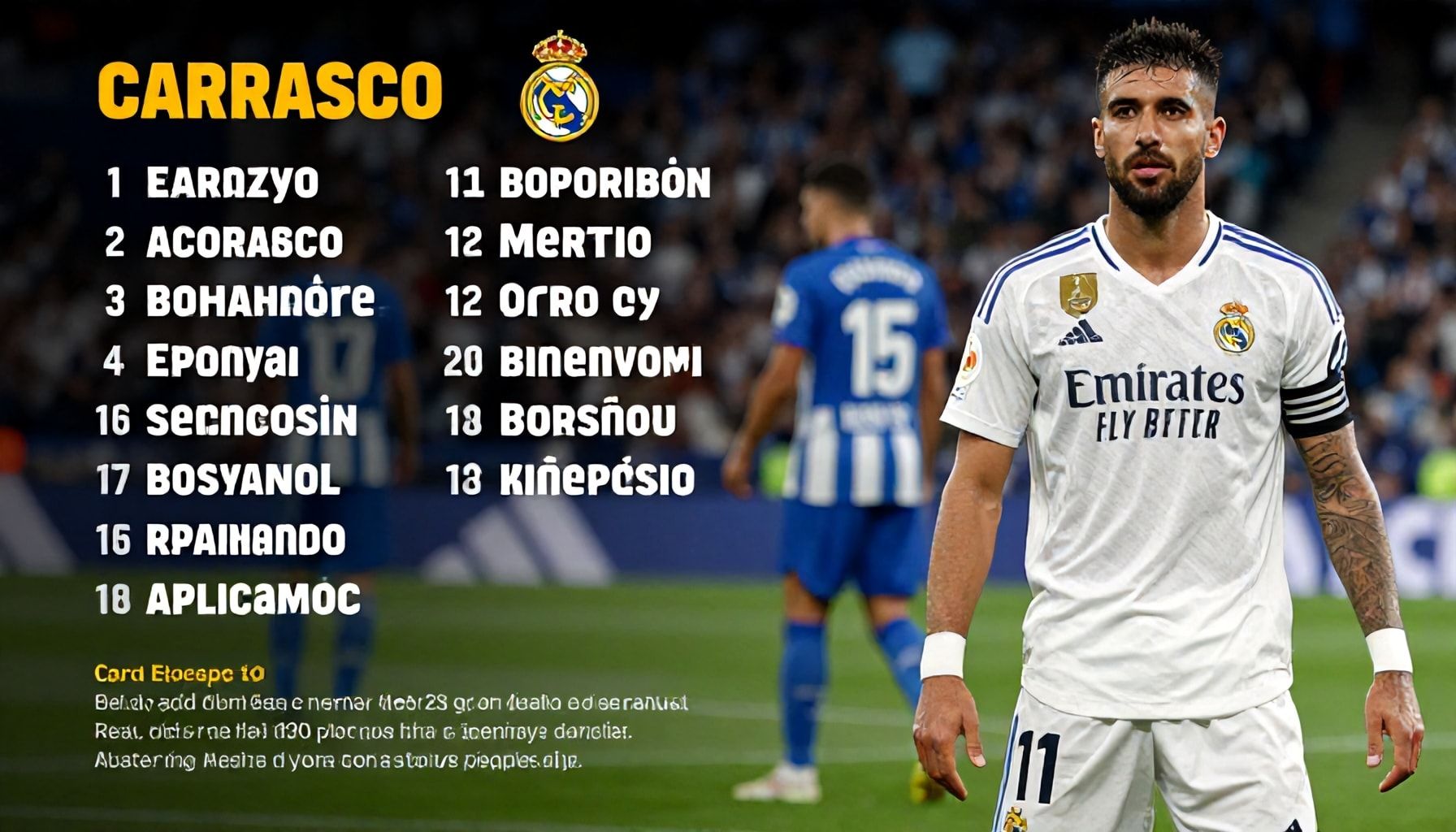 Carrasco startend tegen ex-club Espanyol