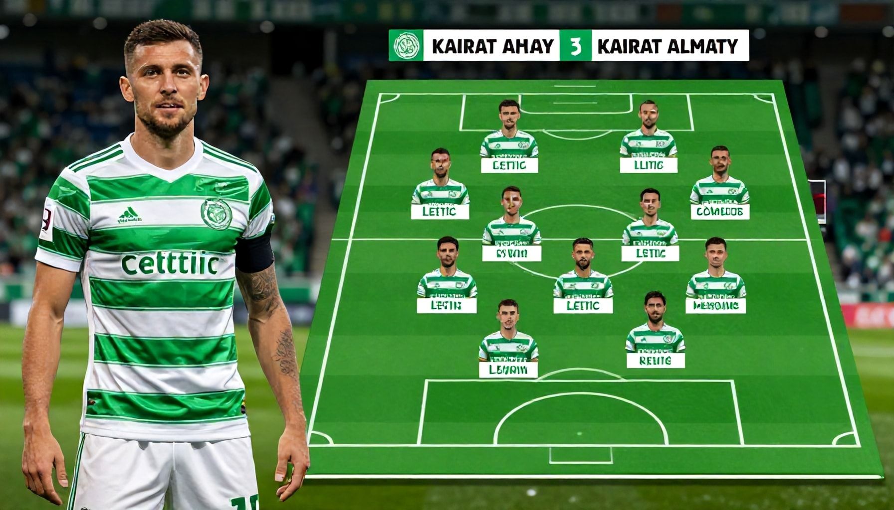 Celtic en Kairat Almaty stellen hun teams op