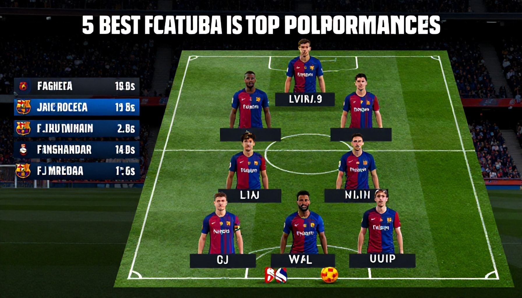 De 5 beste opstellingen van FC Barcelona voor topprestaties*