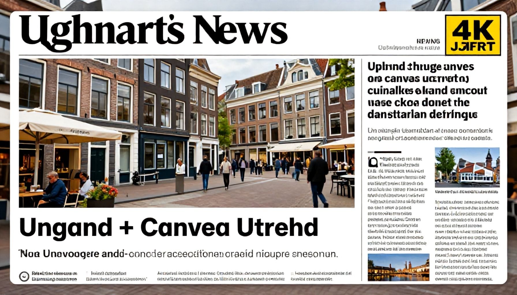 De geschiedenis van Utrecht Canvas