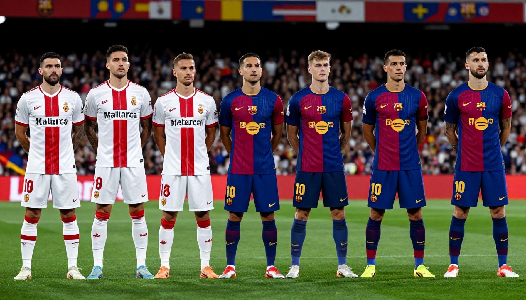 De opstelling van Mallorca in vergelijking