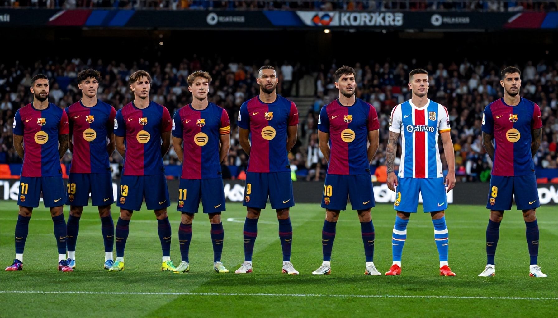 De opstellingen die beide teams kiezen