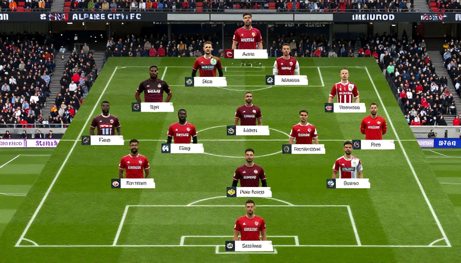 De opstellingen van Almere City FC