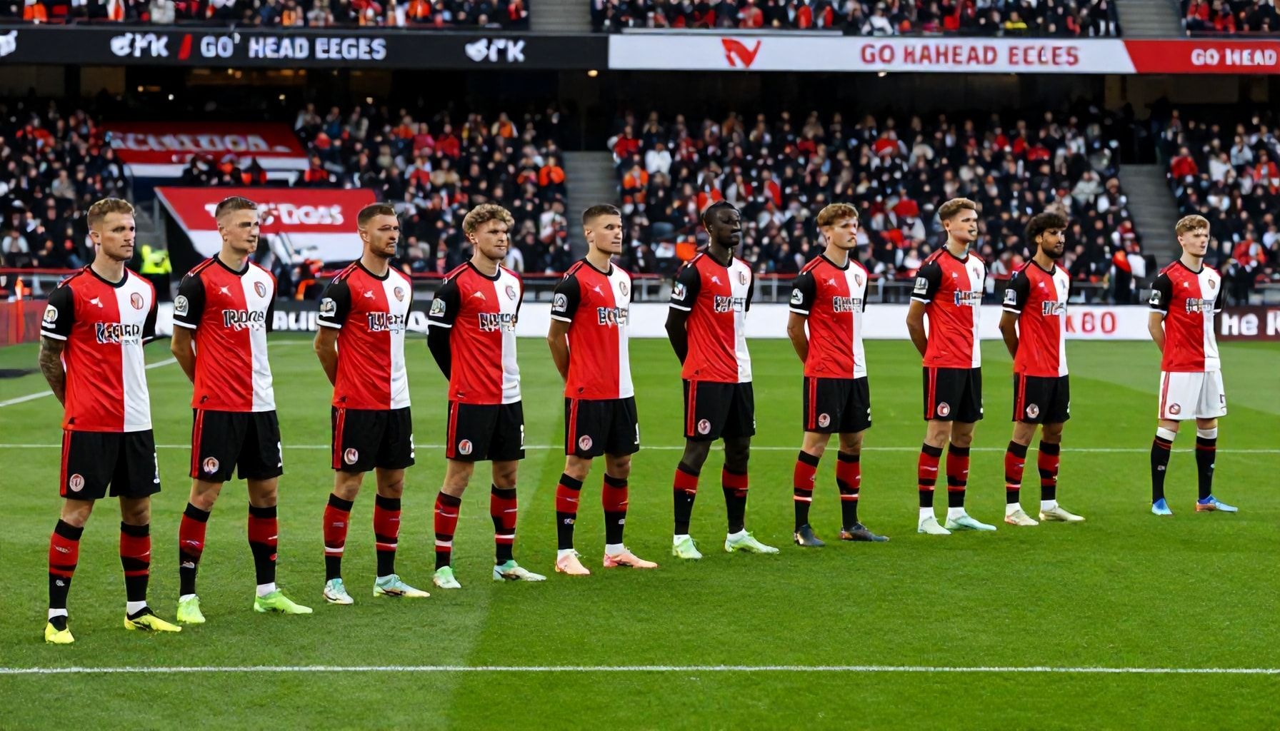 De opstellingen van Feyenoord en Go Ahead Eagles
