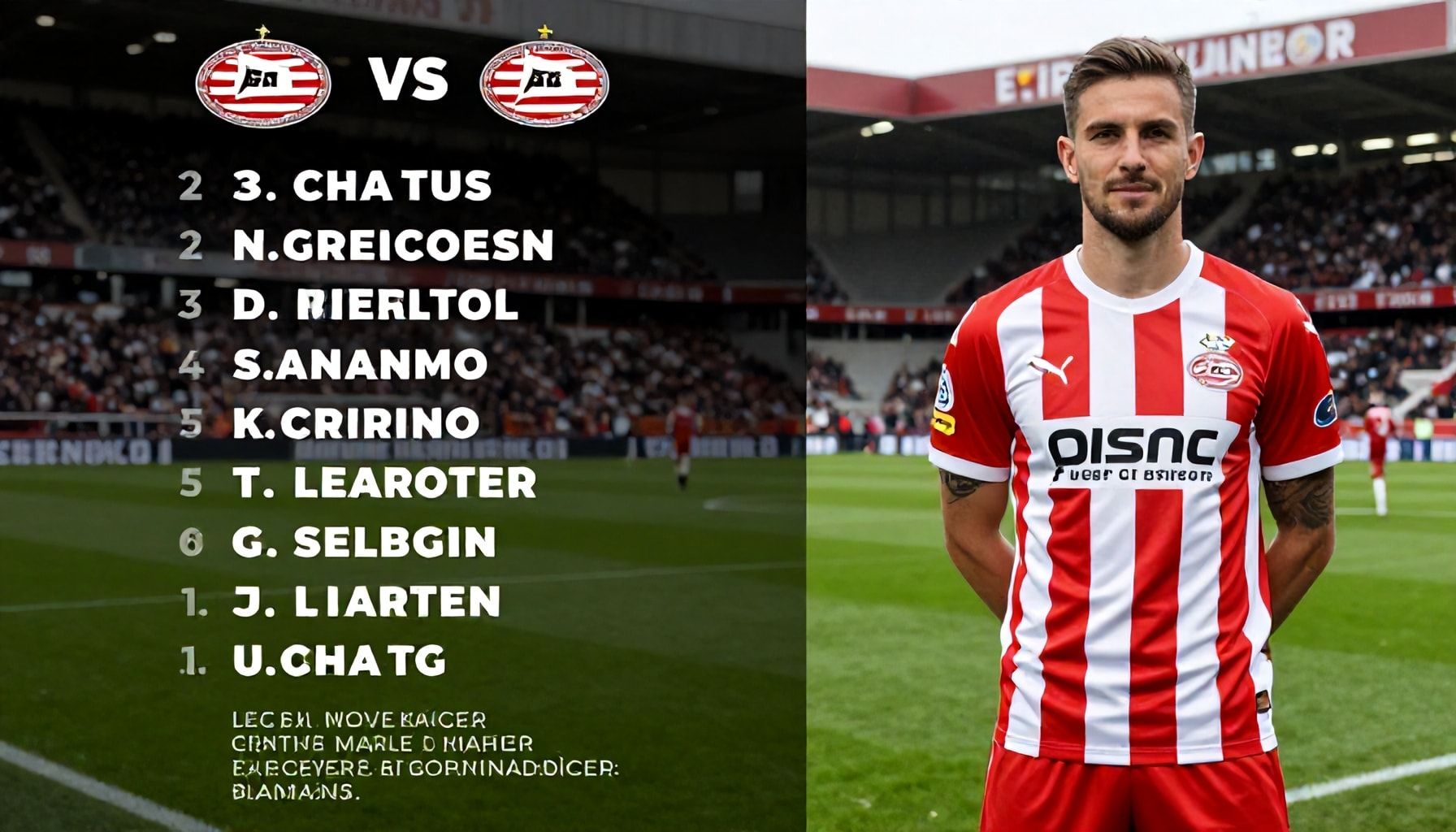 De verwachte opstellingen van beide teams