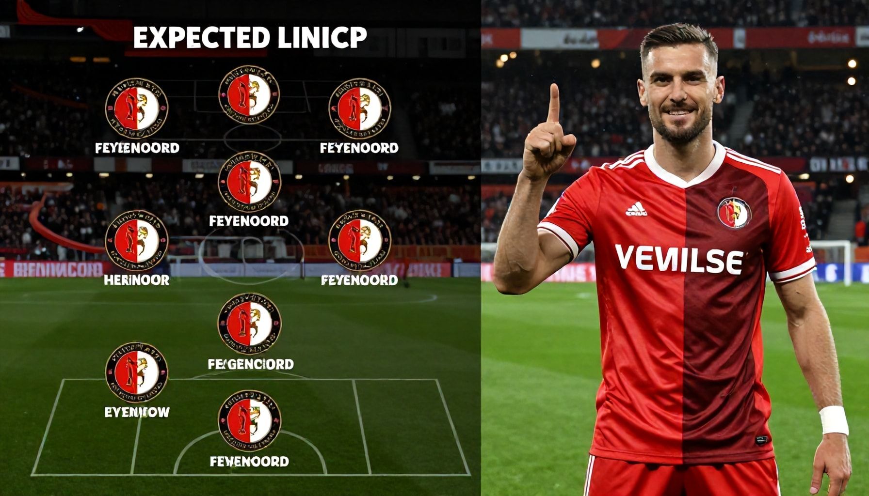 De verwachte opstellingen van beide teams