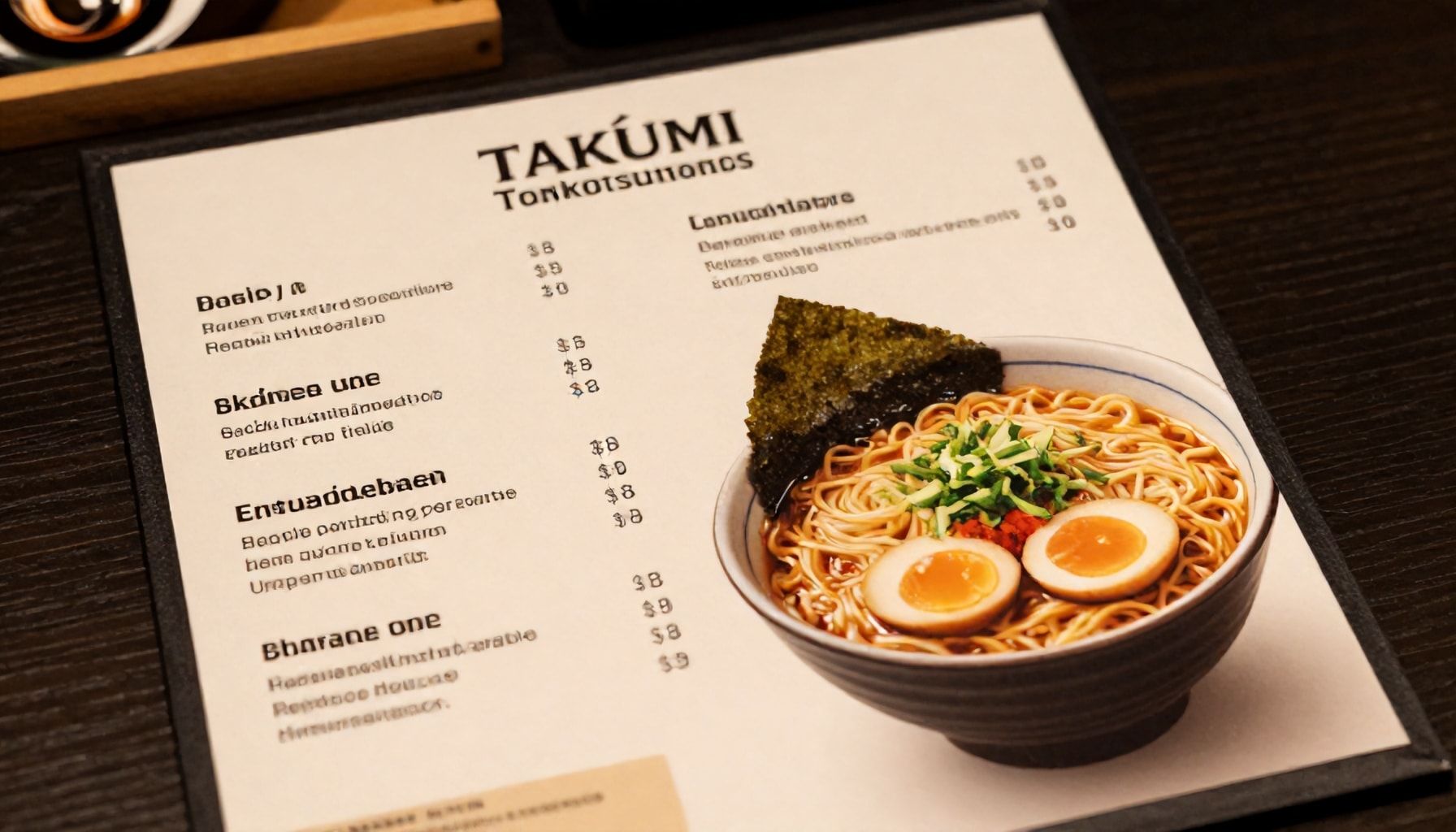 Het menu en wat je kunt verwachten