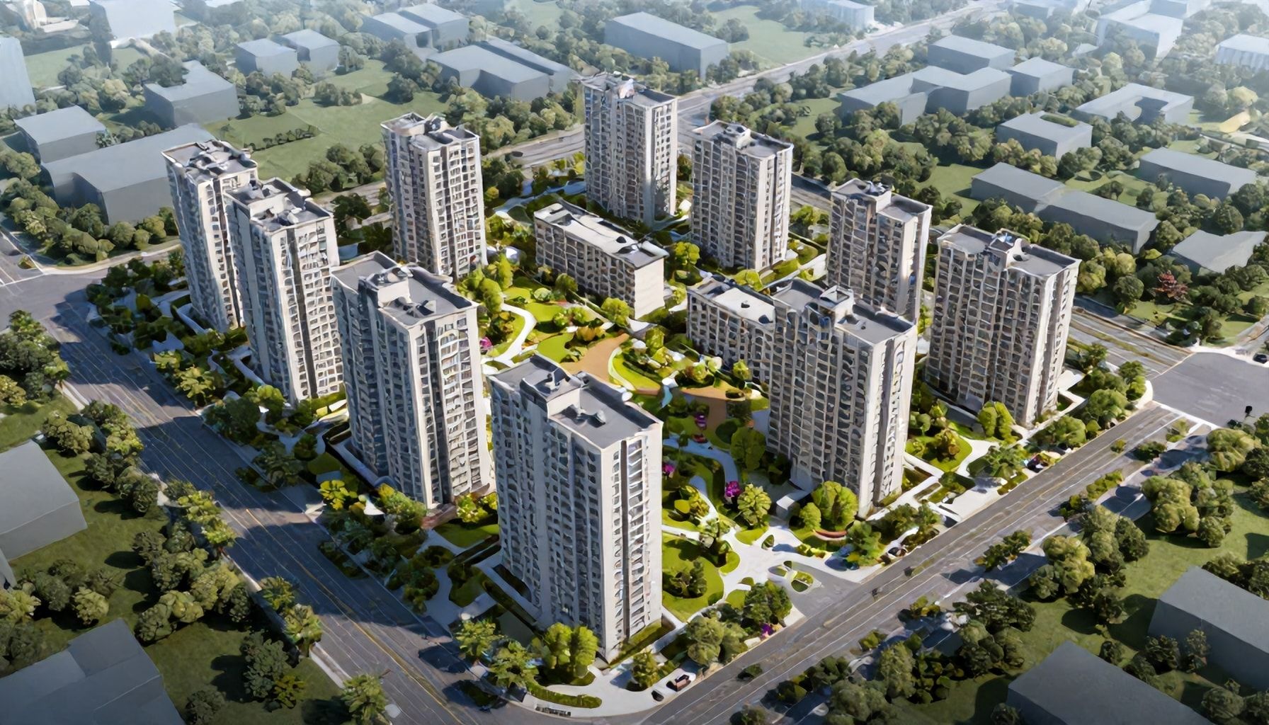 Plannen voor de nieuwe woonwijk in detail