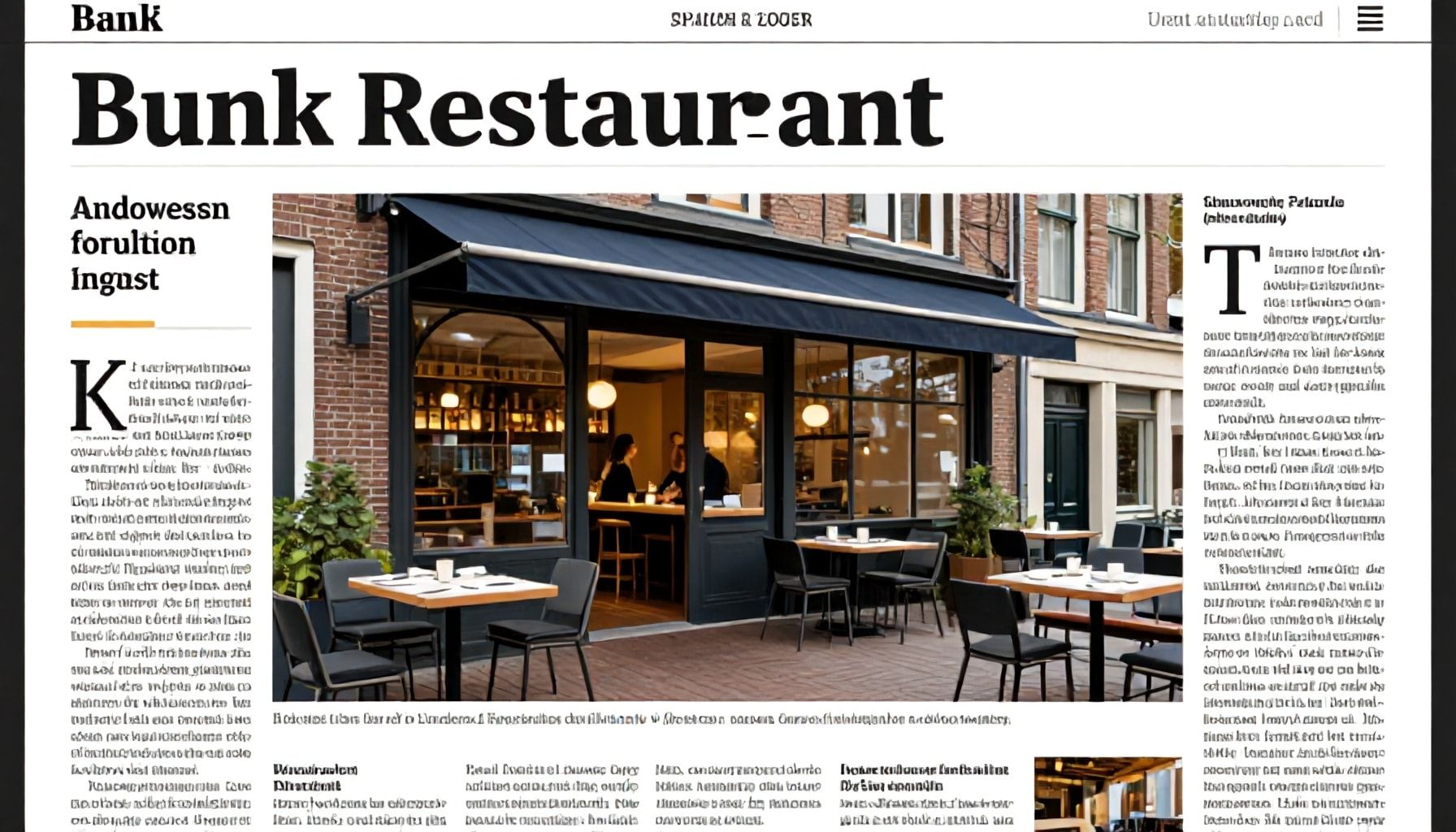 Plannen voor de toekomst van Bunk Restaurant