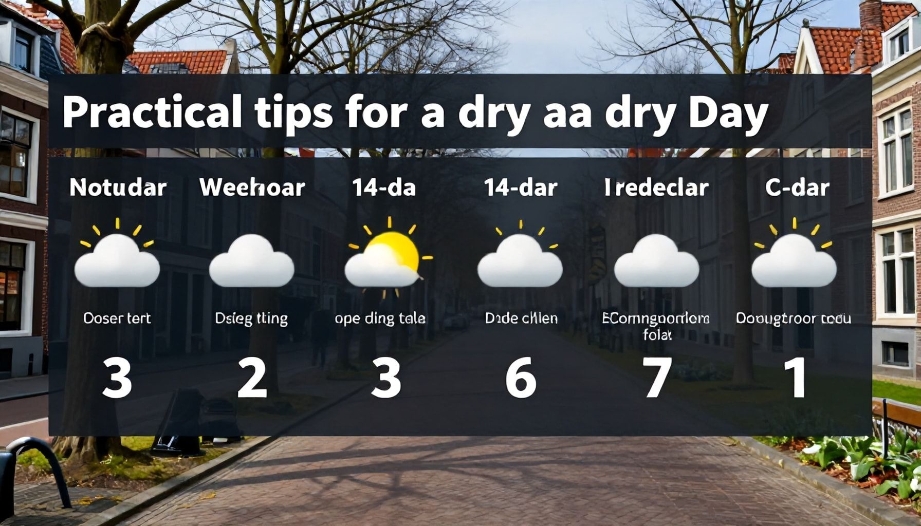 Praktische tips voor een droge dag