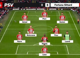 PSV en Fortuna Sittard: opstellingen met vijf veranderingen