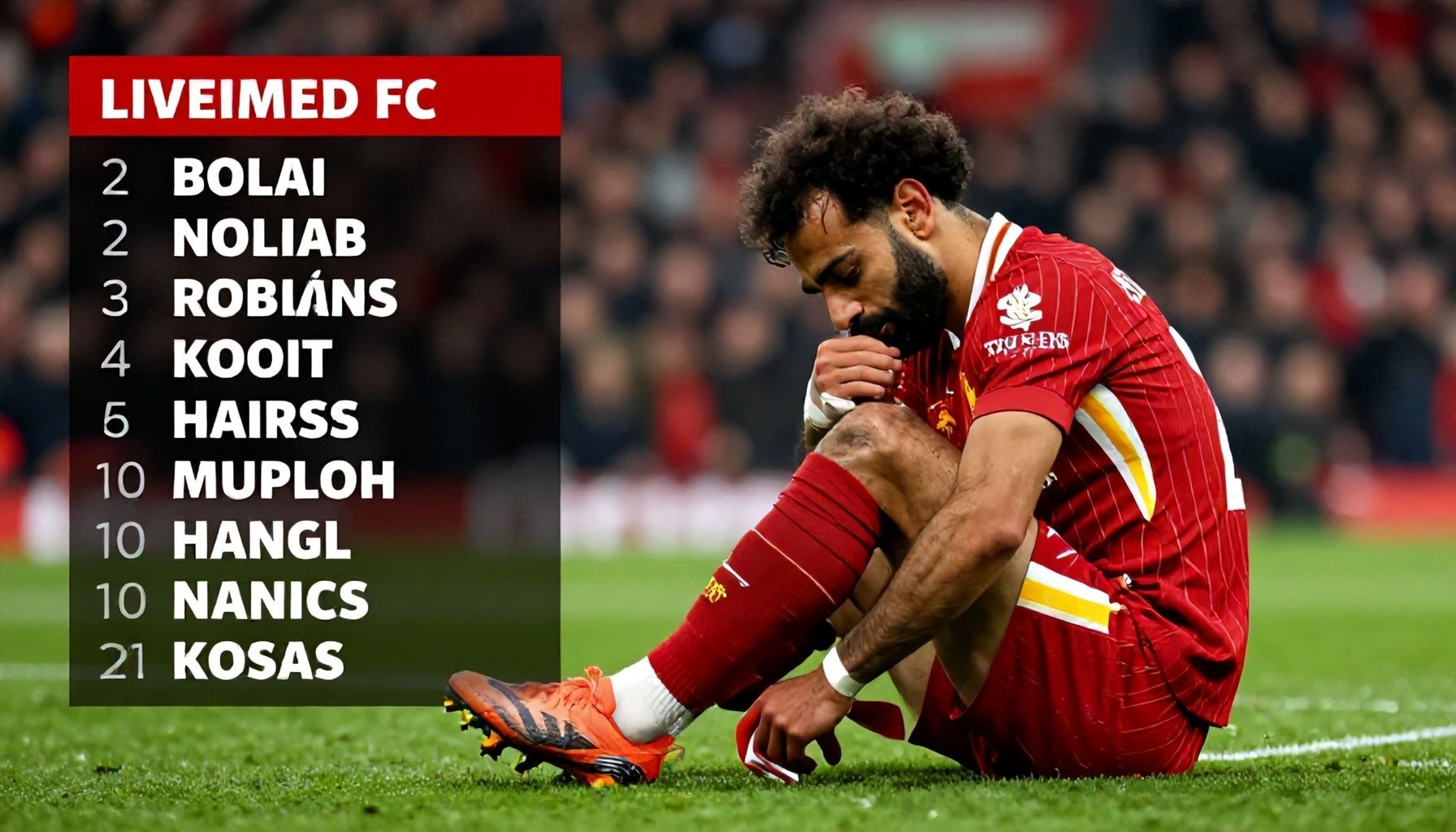 Salah's blessure zorgt voor opstellingenwijziging