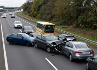 Autosnelweg A15 bij Rotterdam drie uur geblokkeerd na zware aanrijding met zes voertuigen