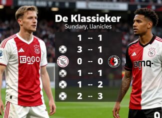 Ajax en Feyenoord botsen zondag in De Klassieker met 11 punten verschil op ranglijst