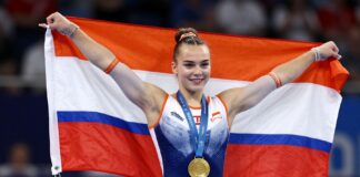 22-jarige Angel Daleman wint eerste Nederlandse goud in 15 jaar op EK turnen