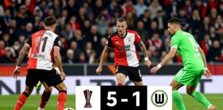 Feyenoord verplettert Wolfsburg met 5-1 in spectaculaire Europa League-wedstrijd