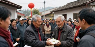 83-jarige man krijgt verrassingsfelicitatie van hele dorp na 60 jaar trouwe dienst