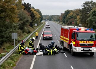 Brandweer sluit A15 bij Maasluis urenlang af na zware botsing met 3 gewonden