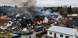 Brand sticht 12 woningen in Putten: bewoners geëvacueerd naar sporthal De Vlietberg