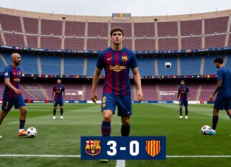 FC Barcelona verliest 3-0 van standbeelden in bizarre oefenwedstrijd Camp Nou