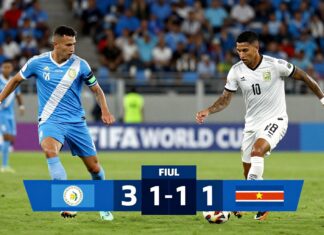 Guatemala wint met 3-1 van Suriname in spannende WK-kwalificatiewedstrijd